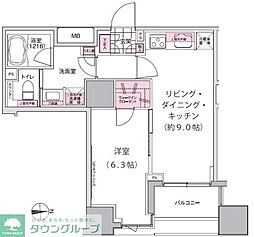 プレジリア東日本橋 1LDKの間取図画像