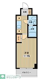 プロスペクト門前仲町 1Kの間取図画像
