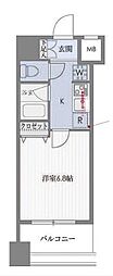 ドゥーエ新川 1Kの間取図画像