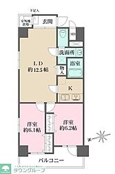 パークフラッツ日本橋馬喰町 2LDKの間取図画像