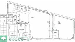 FRレジデンス大森町 1LDKの間取図画像