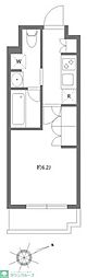 ASYLCOURT東大井 1Kの間取図画像