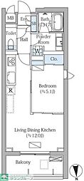 MOCXION PREMIUM四谷大京町 1LDKの間取図画像