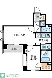 CITYSPIRE若松町 1LDKの間取図画像