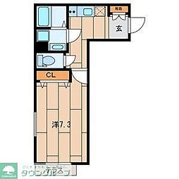 MAISONdeLIBRE 1Kの間取図画像