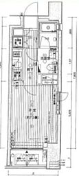 プレール・ドゥーク銀座東 1Kの間取図画像