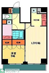 MALULANI南青山 1LDKの間取図画像
