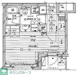 グラーサ西麻布 1Kの間取図画像
