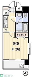 メゾン・ド・ヴィレ中目黒 1Kの間取図画像