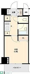コンシェリア・デュー勝どき 1Kの間取図画像