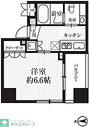 HF千駄木レジデンス 1Kの間取図画像