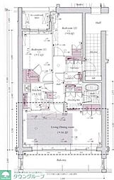 本郷パークハウスザ・プレミアフォート 2LDKの間取図画像
