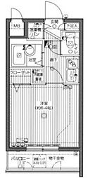 ガラ・ステージ麻布十番 1Kの間取図画像