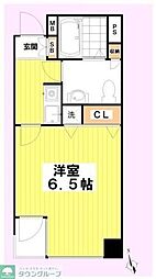 チヨダタワーマンション 1Kの間取図画像