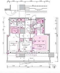 HARUMI FLAG SEA VILLAGEA棟 2LDKの間取図画像