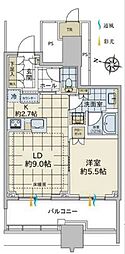 パークコート文京小石川ザタワー 1LDKの間取図画像
