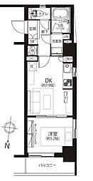 ルモンド南麻布 1DKの間取図画像