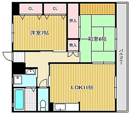 スイーヤー将 4階2LDKの間取り
