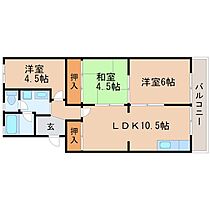 ハイツTDK 105 ｜ 滋賀県栗東市坊袋（賃貸マンション3LDK・1階・60.30㎡） その2