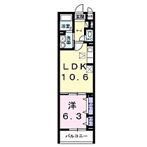 アドバンス 102 ｜ 滋賀県草津市木川町（賃貸アパート1LDK・1階・41.38㎡） その2