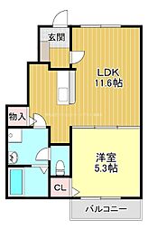 間取図画像 1LDK