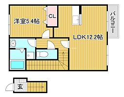 コンフォート・K 1LDKの間取図画像