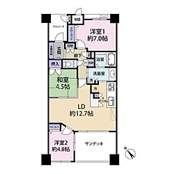 アメニティ南草津8 3LDKの間取図画像