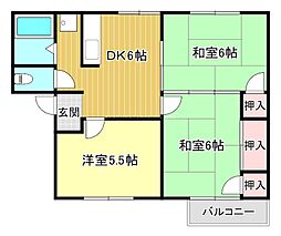lagracedeux 3DKの間取図画像
