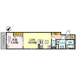 SejourMiriiy 1LDKの間取図画像