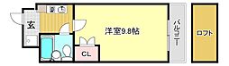 UniLifeカレッジハウス奥井 1Kの間取図画像