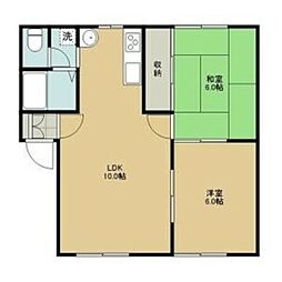 アーバンフォレスト1 2LDKの間取図画像
