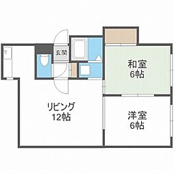 ルミエール上嶋 2LDKの間取図画像