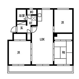 澄川コーポ 3LDKの間取図画像