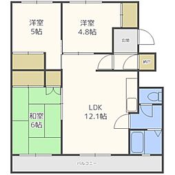 テレパレス藻岩下34条 3LDKの間取図画像