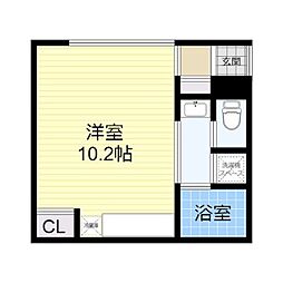 マイルーム澄川C ワンルームの間取図画像