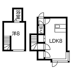 リバーサイド澄川 1LDKの間取図画像