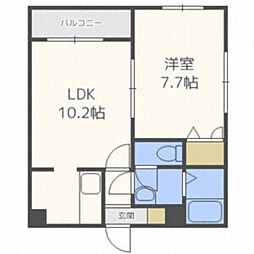 プレミエール澄川 1LDKの間取図画像