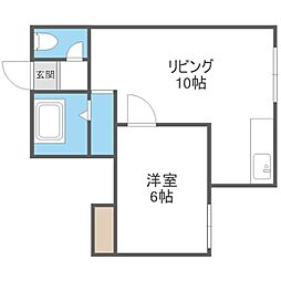 ファントム 1LDKの間取図画像