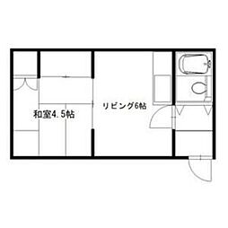 コーポカトレア 1DKの間取図画像