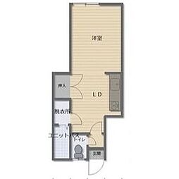 ホワイトビラ230 1DKの間取図画像