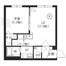 Rexvail澄川1-3 1LDKの間取図画像