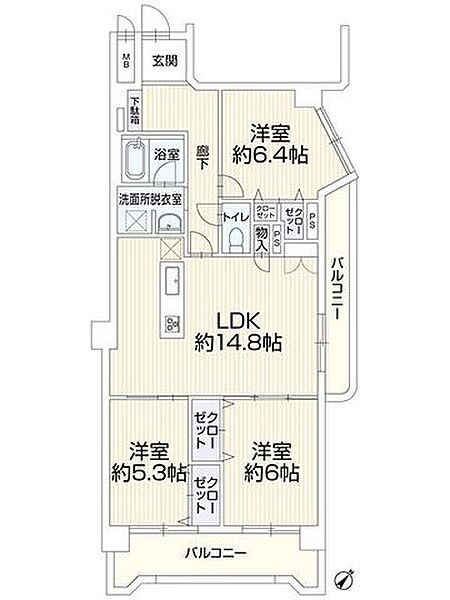 間取りを拡大表示