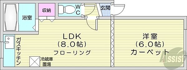 アンカー202 ｜北海道札幌市北区北二十条西2丁目(賃貸マンション1LDK・2階・26.40㎡)の写真 その2