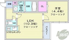 北海道札幌市中央区南四条西15丁目3-12（賃貸マンション1LDK・3階・34.30㎡） その2