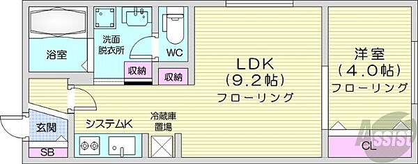北海道札幌市中央区南五条西11丁目(賃貸マンション1LDK・4階・32.12㎡)の写真 その2