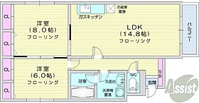 RICHM  ｜ 北海道札幌市北区北七条西7丁目（賃貸マンション2LDK・2階・95.21㎡） その2