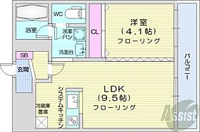 MAHALO OHASHI HOKUDAI  ｜ 北海道札幌市北区北十九条西7丁目（賃貸マンション1LDK・4階・33.50㎡） その2