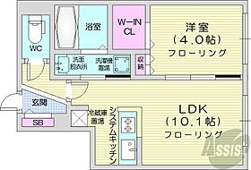 北海道札幌市西区琴似一条5丁目（賃貸マンション1LDK・2階・34.81㎡） その2