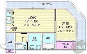 北海道札幌市中央区北五条西28丁目（賃貸マンション1LDK・5階・36.94㎡） その2