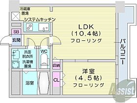 北海道札幌市中央区北三条東3丁目（賃貸マンション1LDK・12階・35.07㎡） その2